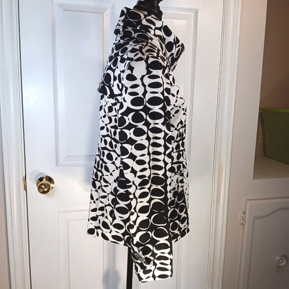 Dalia Jacket Blazer Dress Coat Black White Pattern Women's Size 10P NWOT - Picture 12 of 16